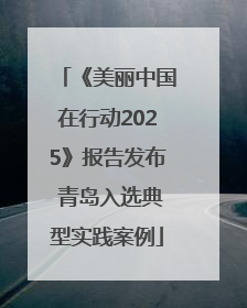 《美丽中国在行动2025》报告发布 青岛入选典型实践案例