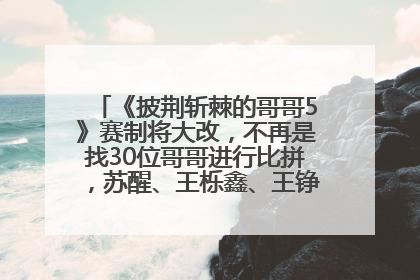 《披荆斩棘的哥哥5》赛制将大改，不再是找30位哥哥进行比拼，苏醒、王栎鑫、王铮亮、张远等多名男团选手被曝将参加