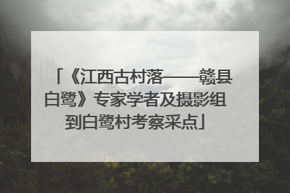 《江西古村落——赣县白鹭》专家学者及摄影组到白鹭村考察采点