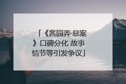 《酱园弄·悬案》口碑分化 故事情节等引发争议