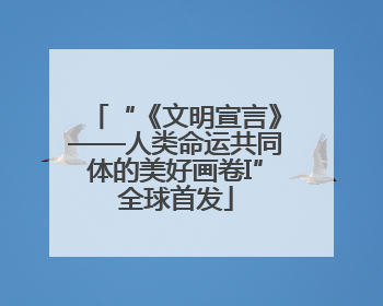 “《文明宣言》——人类命运共同体的美好画卷I”全球首发