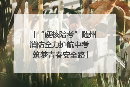 “硬核陪考”随州消防全力护航中考 筑梦青春安全路