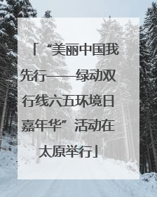 “美丽中国我先行——绿动双行线六五环境日嘉年华”活动在太原举行