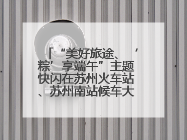“美好旅途、‘粽’享端午”主题快闪在苏州火车站、苏州南站候车大厅上演