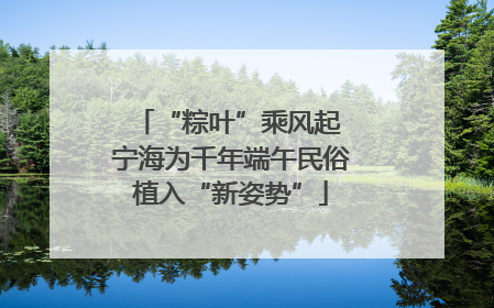 “粽叶”乘风起 宁海为千年端午民俗植入“新姿势”