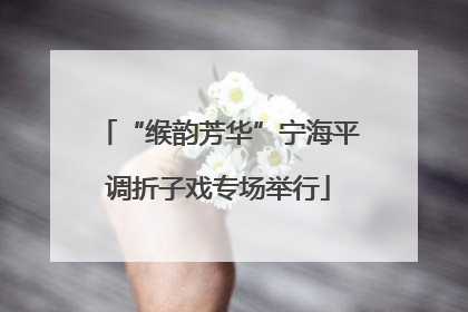 “缑韵芳华”宁海平调折子戏专场举行