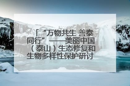 “万物共生 善泰同行”——美丽中国（泰山）生态修复和生物多样性保护研讨会成功举办