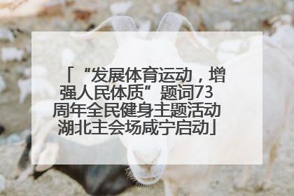 “发展体育运动，增强人民体质”题词73周年全民健身主题活动湖北主会场咸宁启动