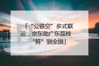 “公铁空”多式联运，京东助广东荔枝“鲜”到全国