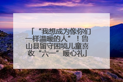 “我想成为像你们一样温暖的人”！鲁山县留守困境儿童喜收“六一”暖心礼