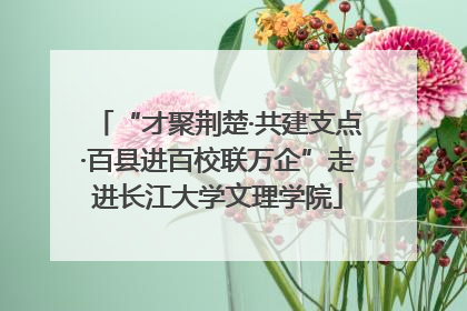 “才聚荆楚·共建支点·百县进百校联万企”走进长江大学文理学院