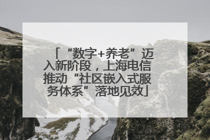 “数字+养老”迈入新阶段，上海电信推动“社区嵌入式服务体系”落地见效