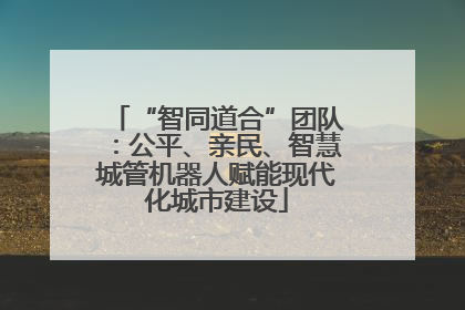 “智同道合”团队：公平、亲民、智慧城管机器人赋能现代化城市建设