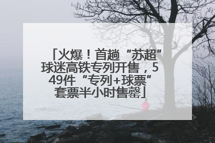 火爆！首趟“苏超”球迷高铁专列开售，549件“专列+球票”套票半小时售罄
