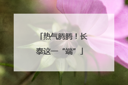 热气腾腾！长泰这一“端”