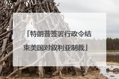 特朗普签署行政令结束美国对叙利亚制裁