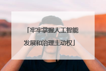 牢牢掌握人工智能发展和治理主动权
