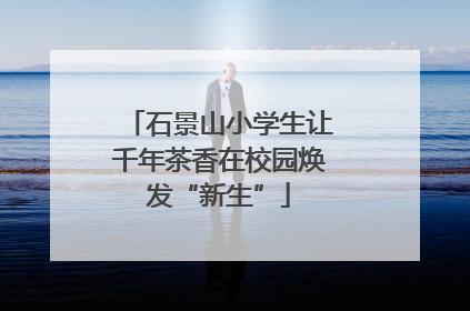 石景山小学生让千年茶香在校园焕发“新生”