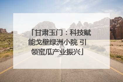 甘肃玉门：科技赋能戈壁绿洲小院 引领蜜瓜产业振兴