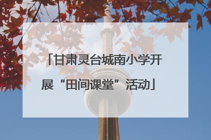 甘肃灵台城南小学开展“田间课堂”活动