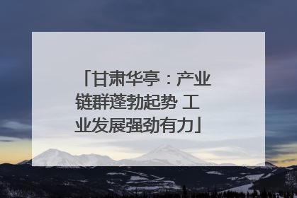 甘肃华亭：产业链群蓬勃起势 工业发展强劲有力