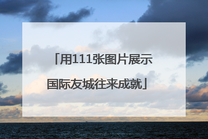 用111张图片展示国际友城往来成就