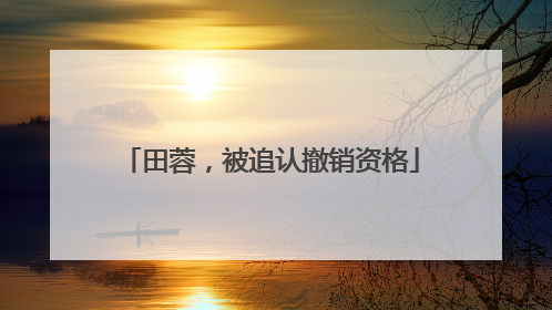 田蓉，被追认撤销资格