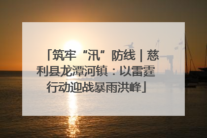 筑牢“汛”防线｜慈利县龙潭河镇：以雷霆行动迎战暴雨洪峰