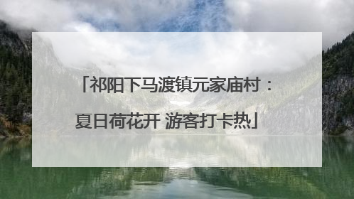 祁阳下马渡镇元家庙村：夏日荷花开 游客打卡热