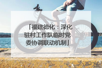 福建德化：深化驻村工作队临时党委协调联动机制