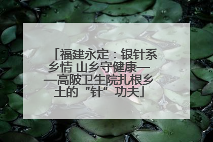 福建永定：银针系乡情 山乡守健康——高陂卫生院扎根乡土的“针”功夫