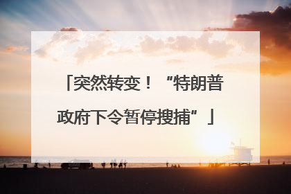 突然转变！“特朗普政府下令暂停搜捕”