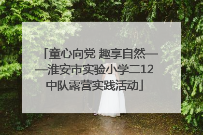 童心向党 趣享自然——淮安市实验小学二12中队露营实践活动