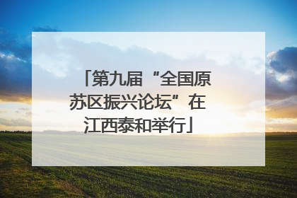 第九届“全国原苏区振兴论坛”在江西泰和举行