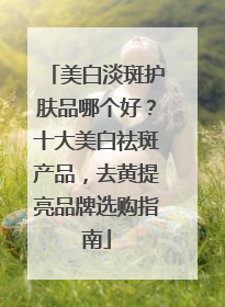 美白淡斑护肤品哪个好？十大美白祛斑产品，去黄提亮品牌选购指南