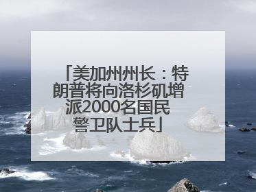 美加州州长：特朗普将向洛杉矶增派2000名国民警卫队士兵