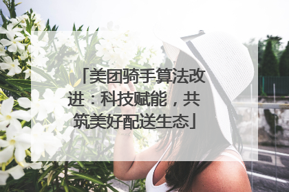 美团骑手算法改进：科技赋能，共筑美好配送生态