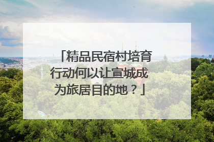 精品民宿村培育行动何以让宣城成为旅居目的地？