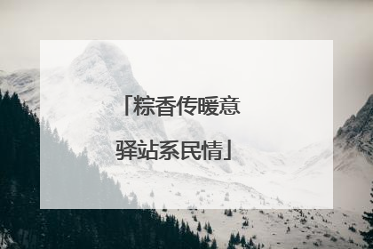 粽香传暖意 驿站系民情
