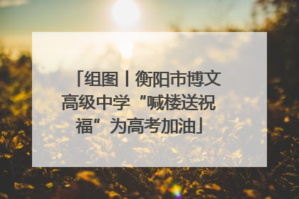 组图丨衡阳市博文高级中学“喊楼送祝福”为高考加油