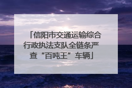 信阳市交通运输综合行政执法支队全链条严查“百吨王”车辆
