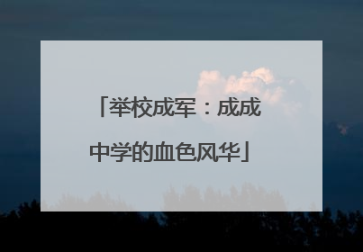 举校成军：成成中学的血色风华