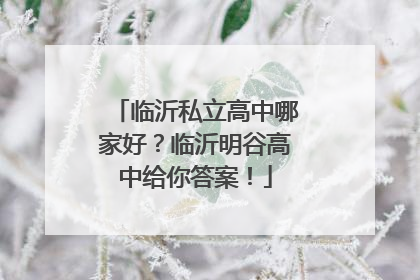 临沂私立高中哪家好？临沂明谷高中给你答案！