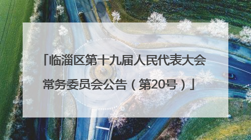 临淄区第十九届人民代表大会常务委员会公告（第20号）