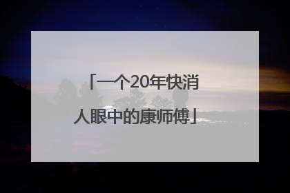 一个20年快消人眼中的康师傅