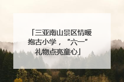 三亚南山景区情暖抱古小学，“六一”礼物点亮童心