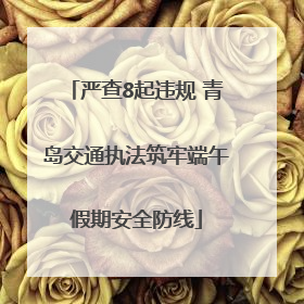 严查8起违规 青岛交通执法筑牢端午假期安全防线