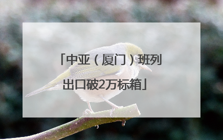 中亚（厦门）班列出口破2万标箱