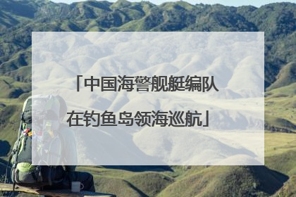 中国海警舰艇编队在钓鱼岛领海巡航