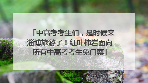 中高考考生们，是时候来淄博旅游了！红叶柿岩面向所有中高考考生免门票